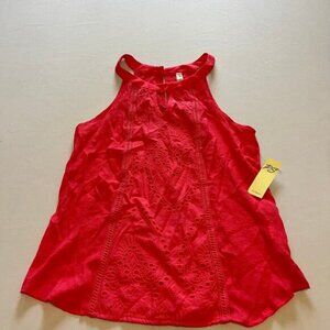 PerSeption Concept Knock on the door Eyelet Detailed Top in Coral S